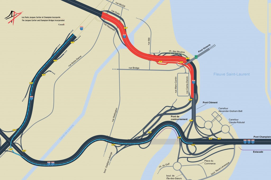 Fermetures - Fin de semaine 5-6 decembre 2015 - Autoroute Bonaventure - PJCCI