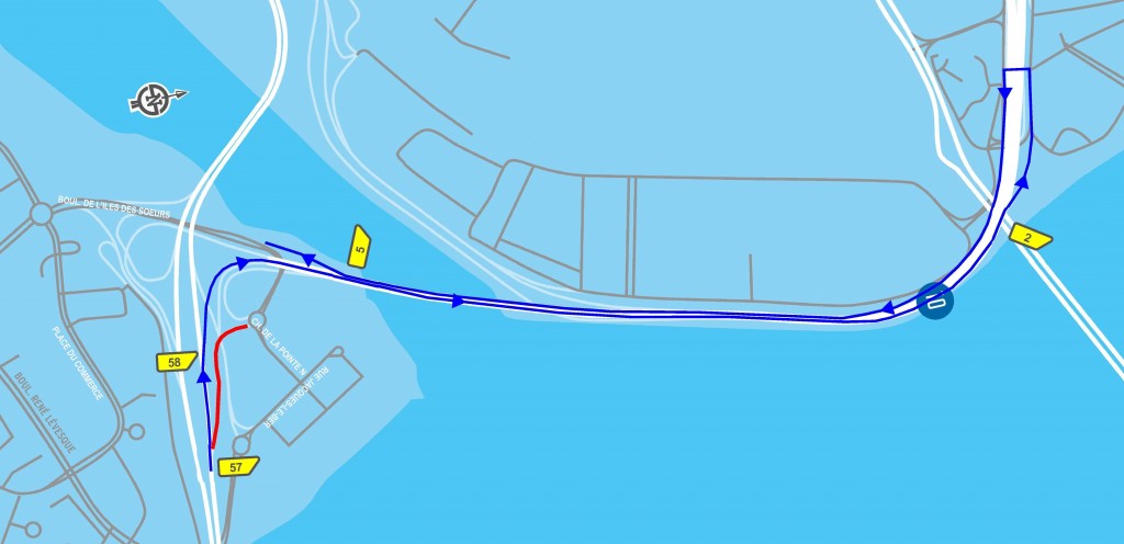 Detour Fermeture A15 Nord - Ile des Soeurs