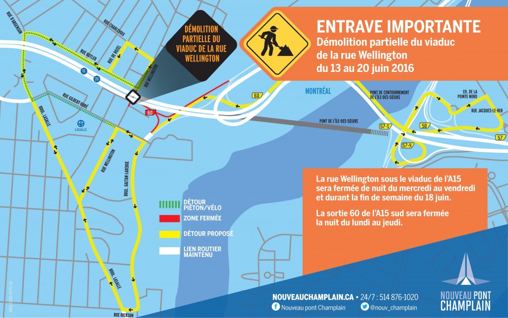 Entrave Demolition Partielle Viaduc Wellington - 13 au 20 juin 2016