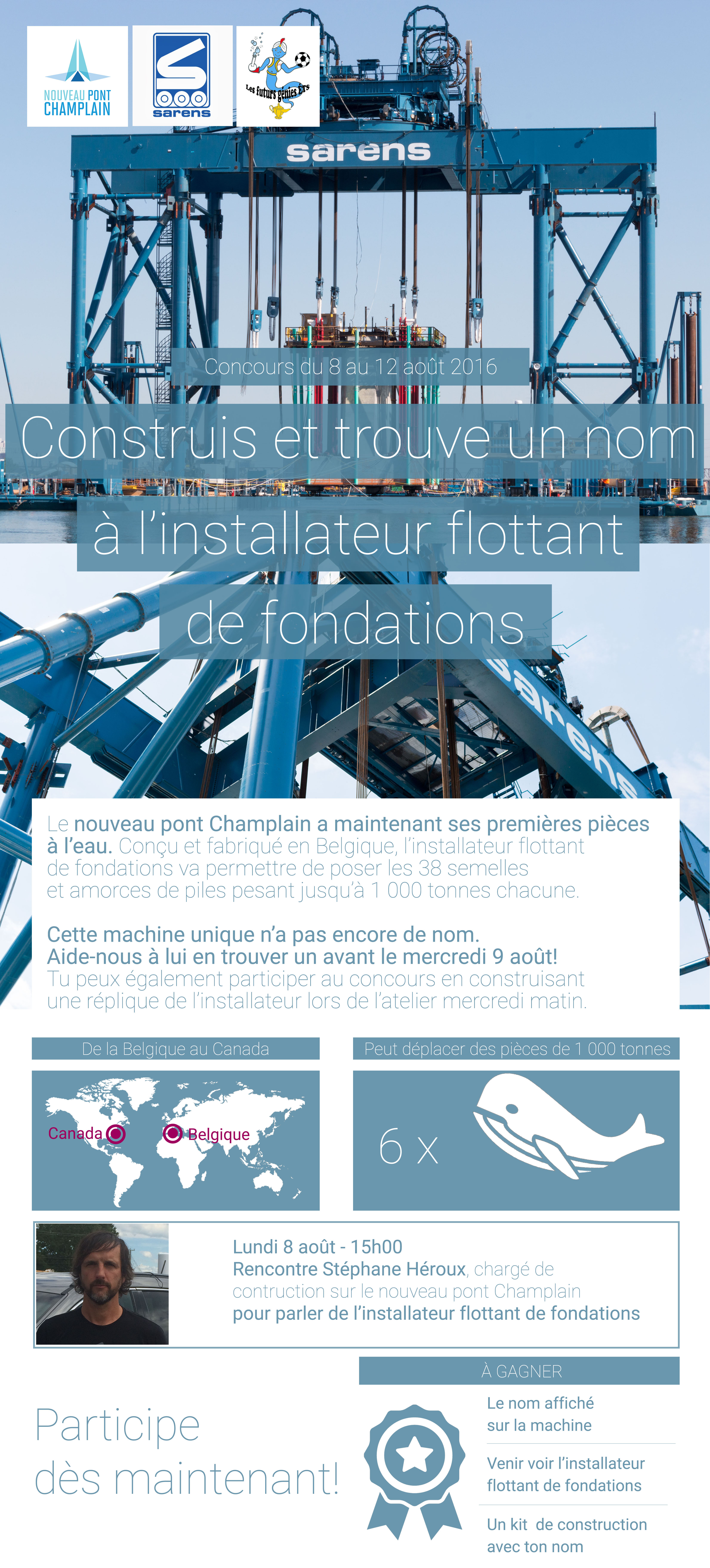 Affiche concours Installateur Flottant Fondations - ETS - Sarens